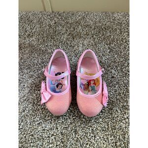 Disney Princess Pink Glitter Heeled Shoes Little Girls Size 6